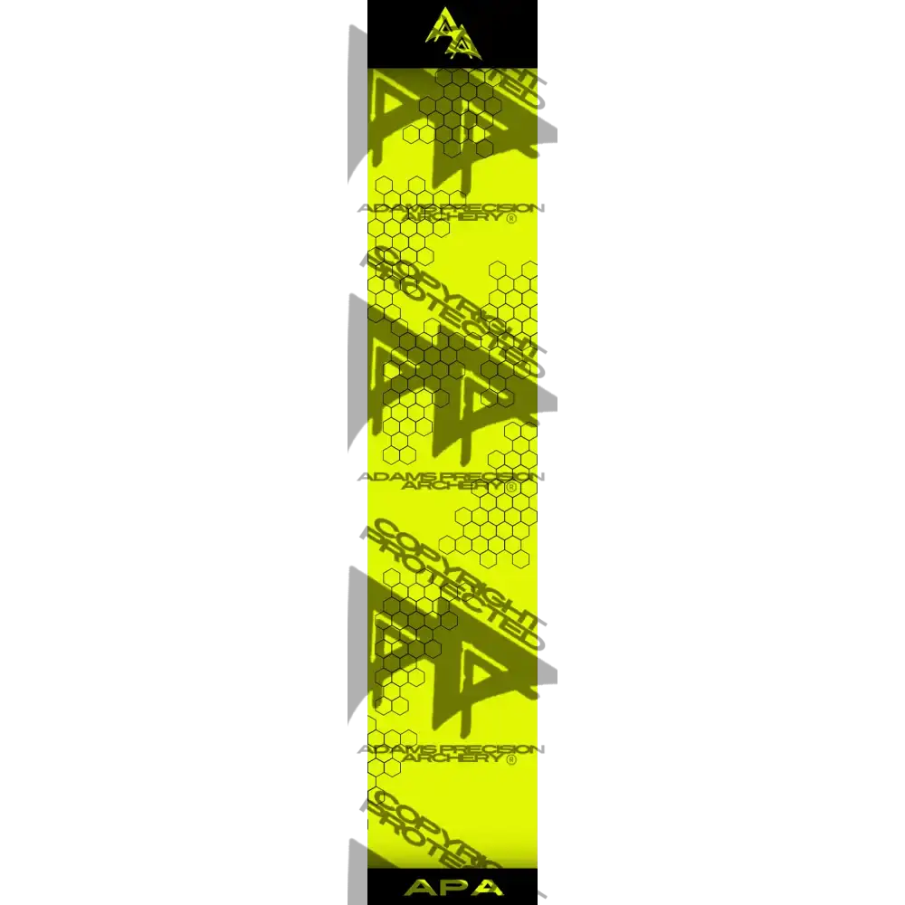 APA FLO YELLOW VANISHING HEX SERIES ARROW WRAP FLUORESCENT / BANDED APA HEX SERIES