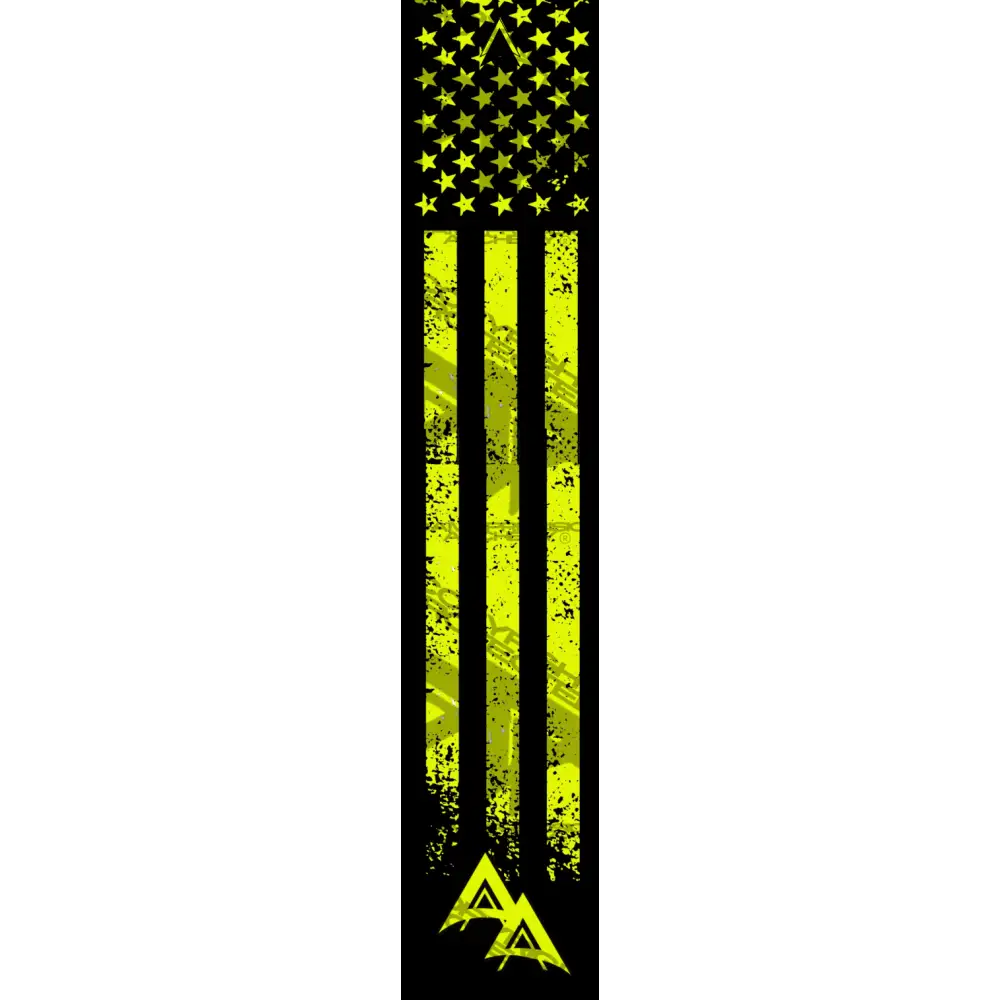 APA FLO YELLOW WEATHERED FLAG DARK SERIES ARROW WRAP FLUORESCENT DEALER PRICING QUALIFIED