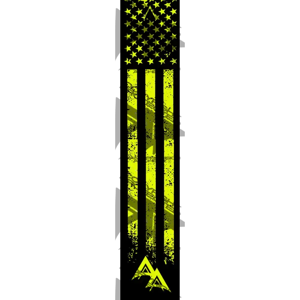 APA FLO YELLOW WEATHERED FLAG DARK SERIES ARROW WRAP FLUORESCENT DEALER PRICING QUALIFIED