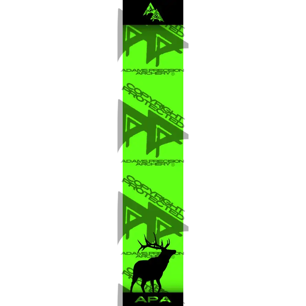 APA GAME SERIES ELK FLO GREEN ARROW WRAP FLUORESCENT / BANDED ARROW WRAPS