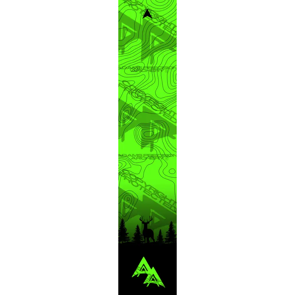 APA GAME SERIES MOONLIT TOPO FADE FLO GREEN ARROW WRAP FLUORESCENT