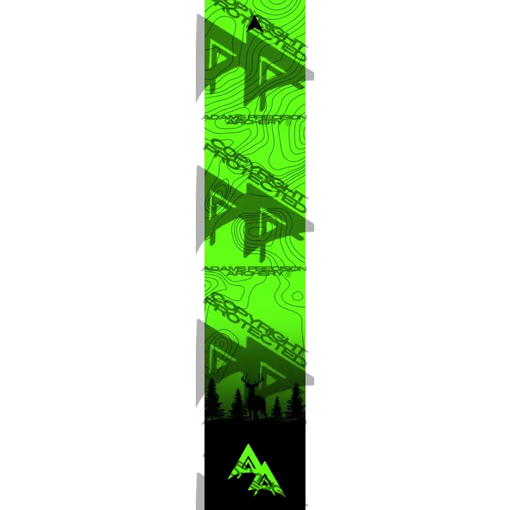 APA GAME SERIES MOONLIT TOPO FADE FLO GREEN ARROW WRAP FLUORESCENT