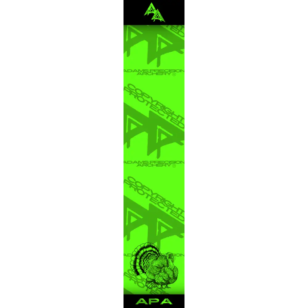 APA GAME SERIES TURKEY FLO GREEN ARROW WRAP