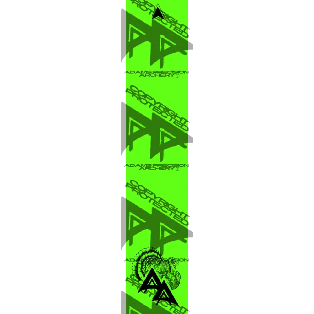 APA GAME SERIES TURKEY FLO GREEN ARROW WRAP FLUORESCENT / TRADITIONAL