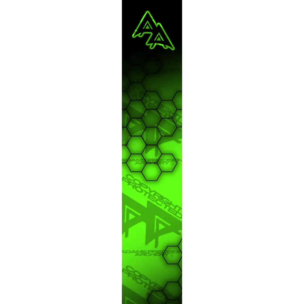 APA GLOWING HEX SERIES ARROW WRAPS - FLO GREEN FLUORESCENT