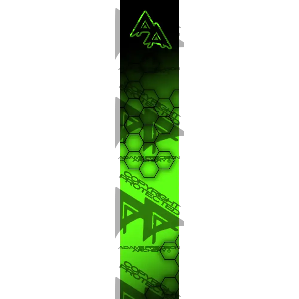 APA GLOWING HEX SERIES ARROW WRAPS - FLO GREEN FLUORESCENT