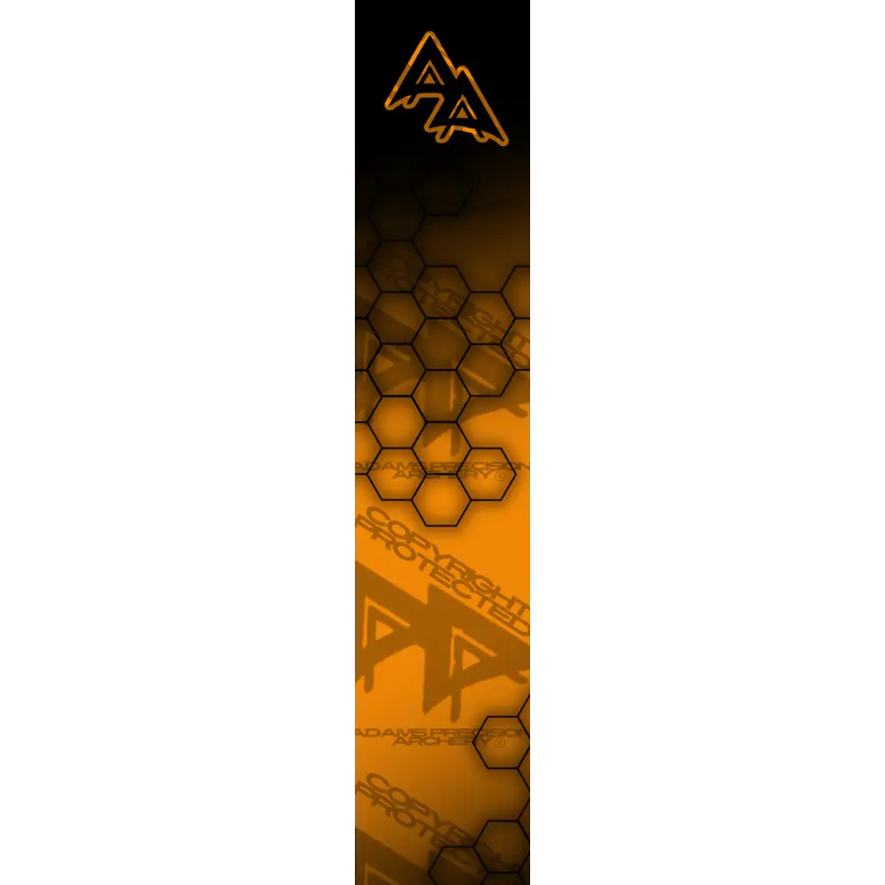 APA GLOWING HEX SERIES ARROW WRAPS - FLO ORANGE FLUORESCENT