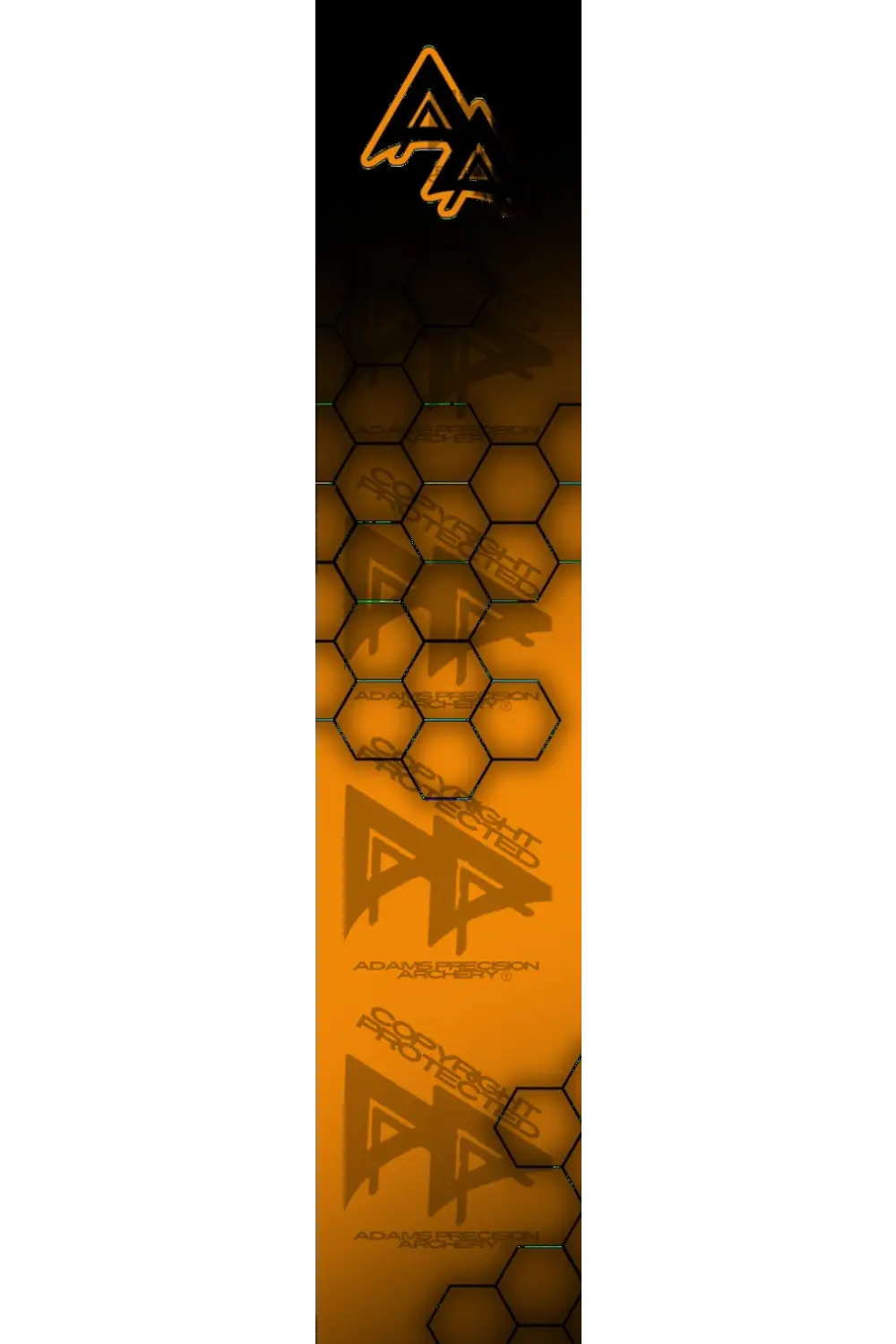 APA GLOWING HEX SERIES ARROW WRAPS - FLO ORANGE FLUORESCENT