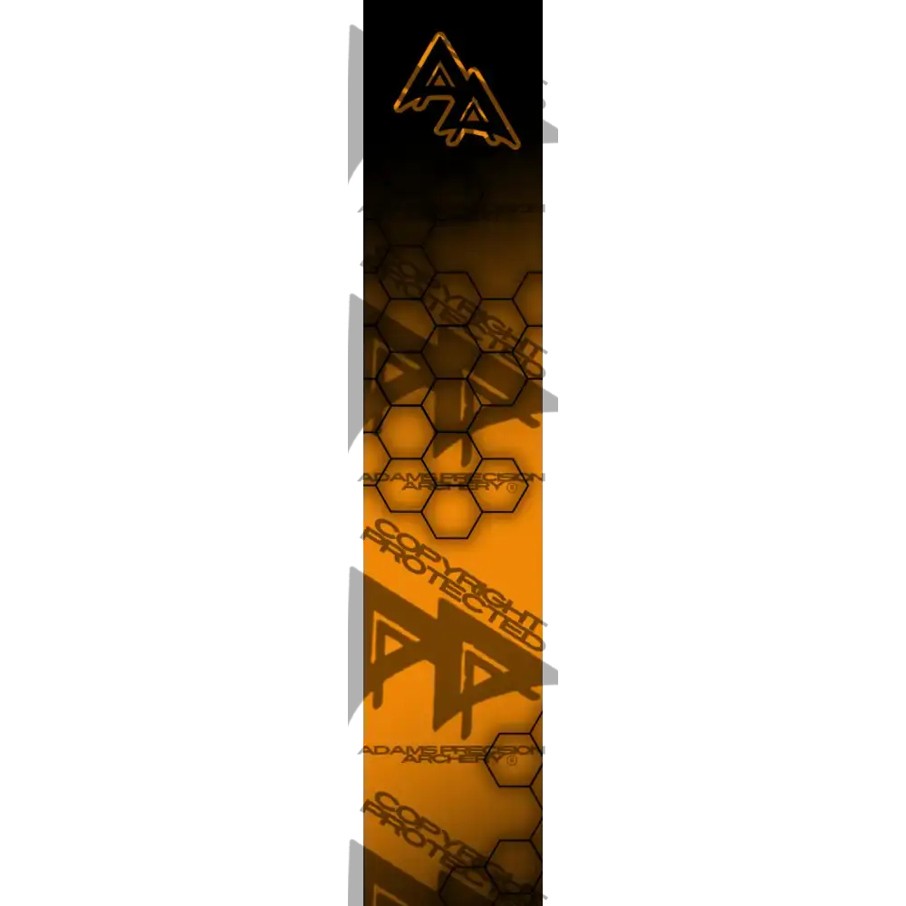 APA GLOWING HEX SERIES ARROW WRAPS - FLO ORANGE FLUORESCENT
