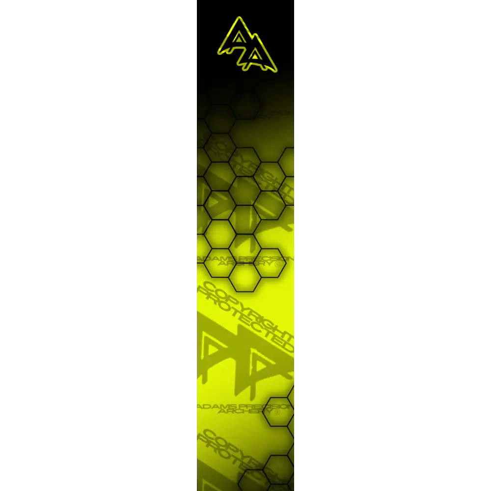 APA GLOWING HEX SERIES ARROW WRAPS - FLO YELLOW FLUORESCENT