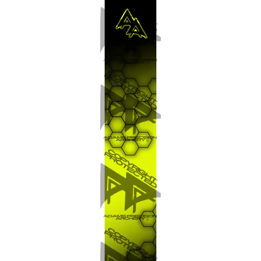 APA GLOWING HEX SERIES ARROW WRAPS - FLO YELLOW FLUORESCENT