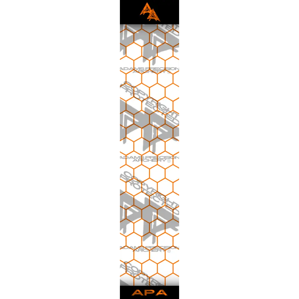 APA ORANGE OUTLINE HEX SERIES ARROW WRAP MATTE (STANDARD) APA HEX SERIES