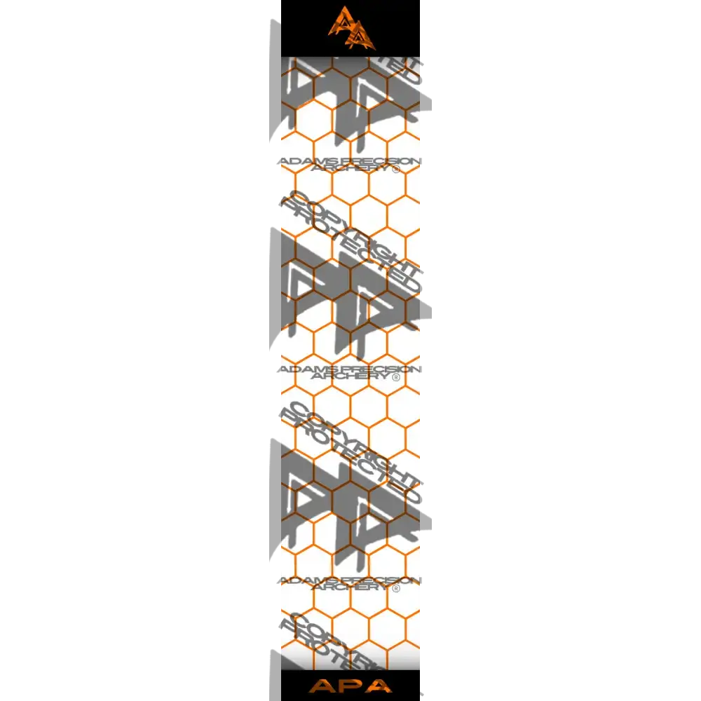 APA ORANGE OUTLINE HEX SERIES ARROW WRAP MATTE (STANDARD) APA HEX SERIES