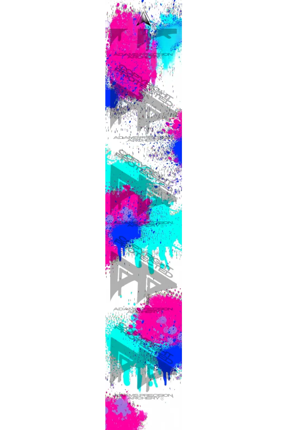 APA PAINT SPLATTER SERIES ARROW WRAPS - TEAL