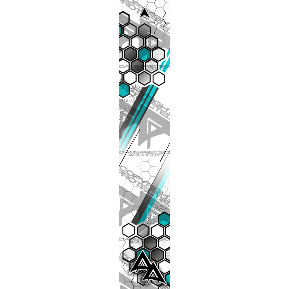 APA PARALLEL HEX SERIES ARROW WRAPS - TEAL MATTE (STANDARD)