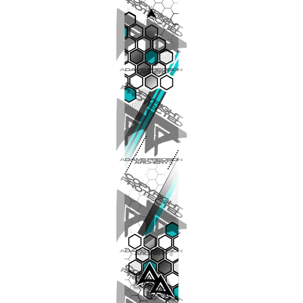 APA PARALLEL HEX SERIES ARROW WRAPS - TEAL MATTE (STANDARD)