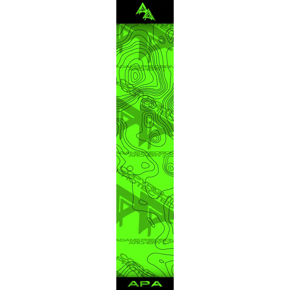 APA TOPO FLO GREEN ARROW WRAP FLUORESCENT / BANDED ARROW WRAPS