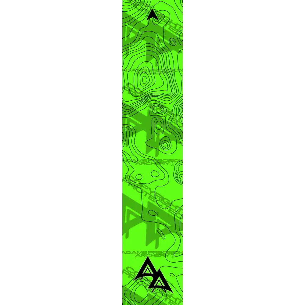 APA TOPO FLO GREEN ARROW WRAP FLUORESCENT / TRADITIONAL ARROW WRAPS