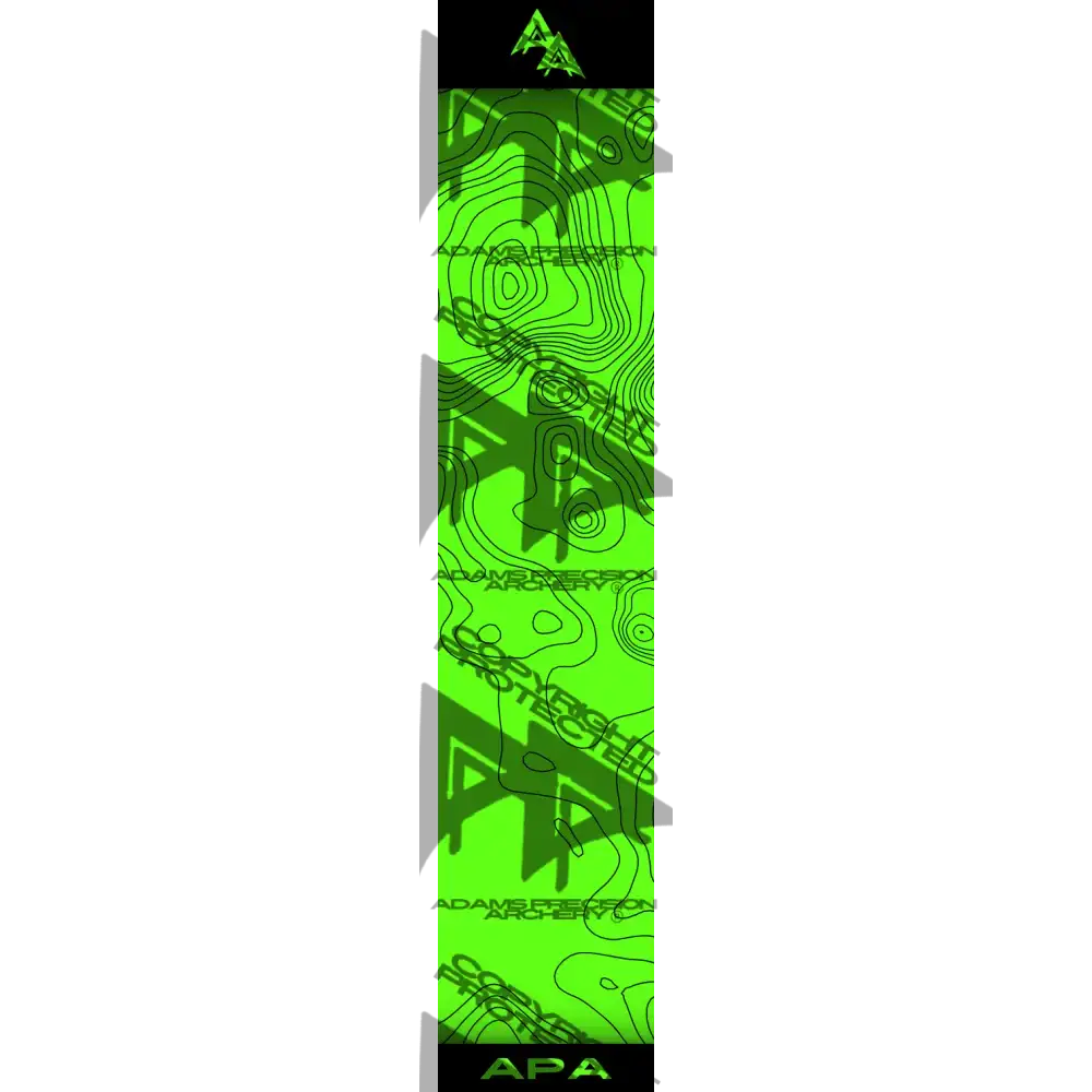 APA TOPO FLO GREEN ARROW WRAP FLUORESCENT / BANDED ARROW WRAPS