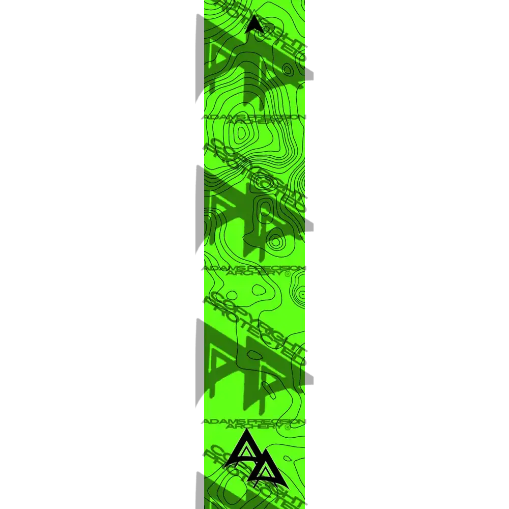 APA TOPO FLO GREEN ARROW WRAP FLUORESCENT / TRADITIONAL ARROW WRAPS