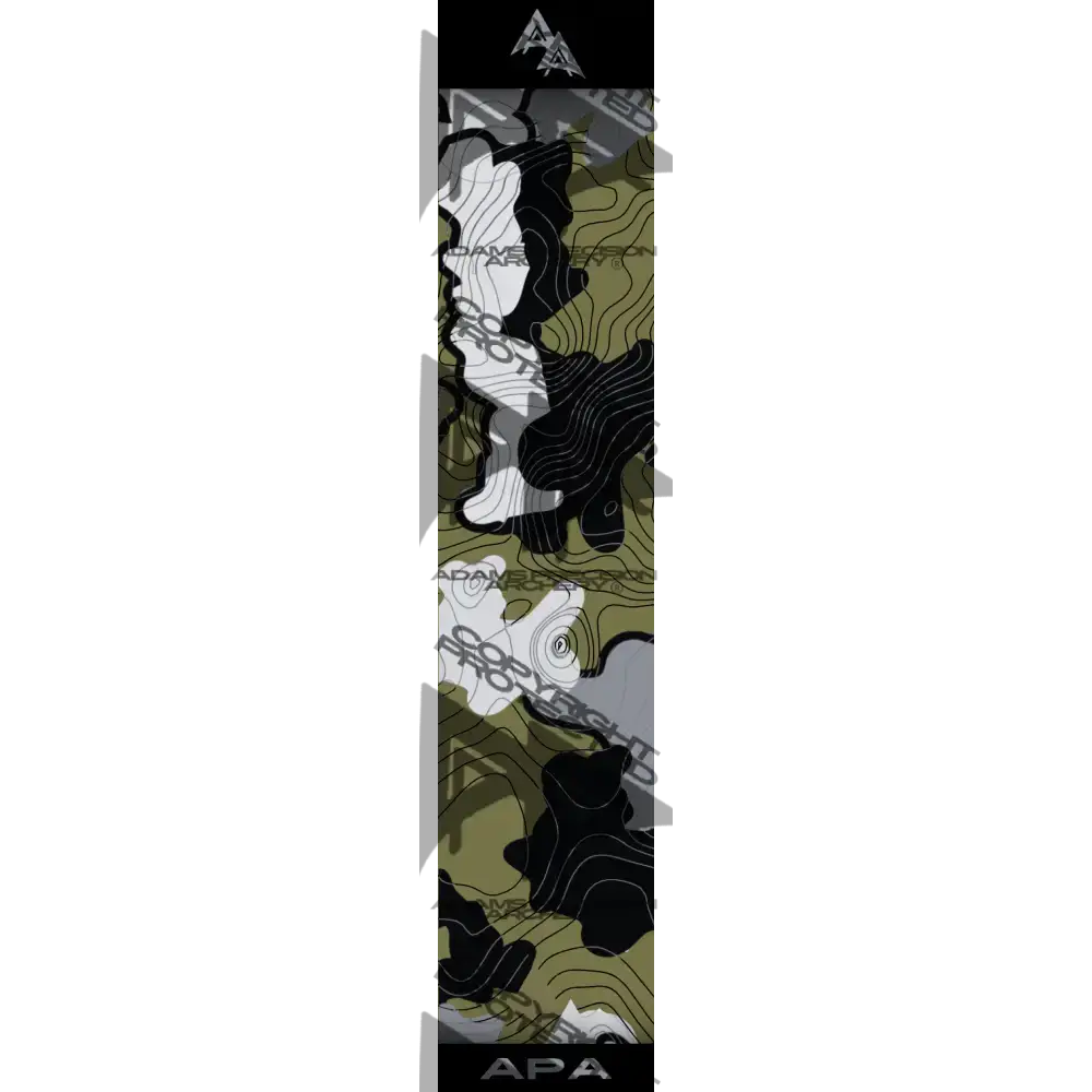 APA TOXIC TOPO CAMO SERIES ARROW WRAPS - OD/BLACK