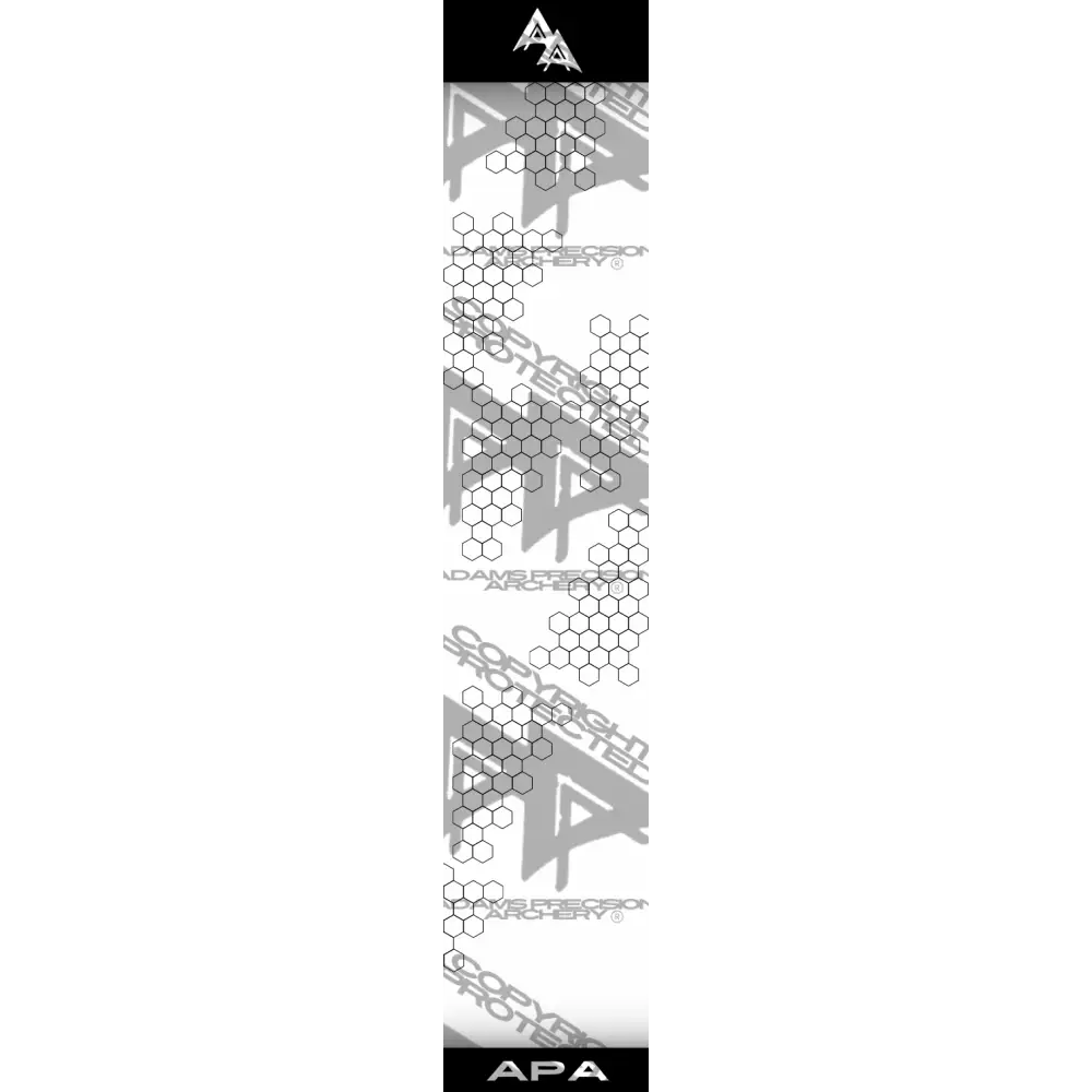 APA WHITE VANISHING HEX SERIES ARROW WRAP MATTE (STANDARD) APA HEX SERIES