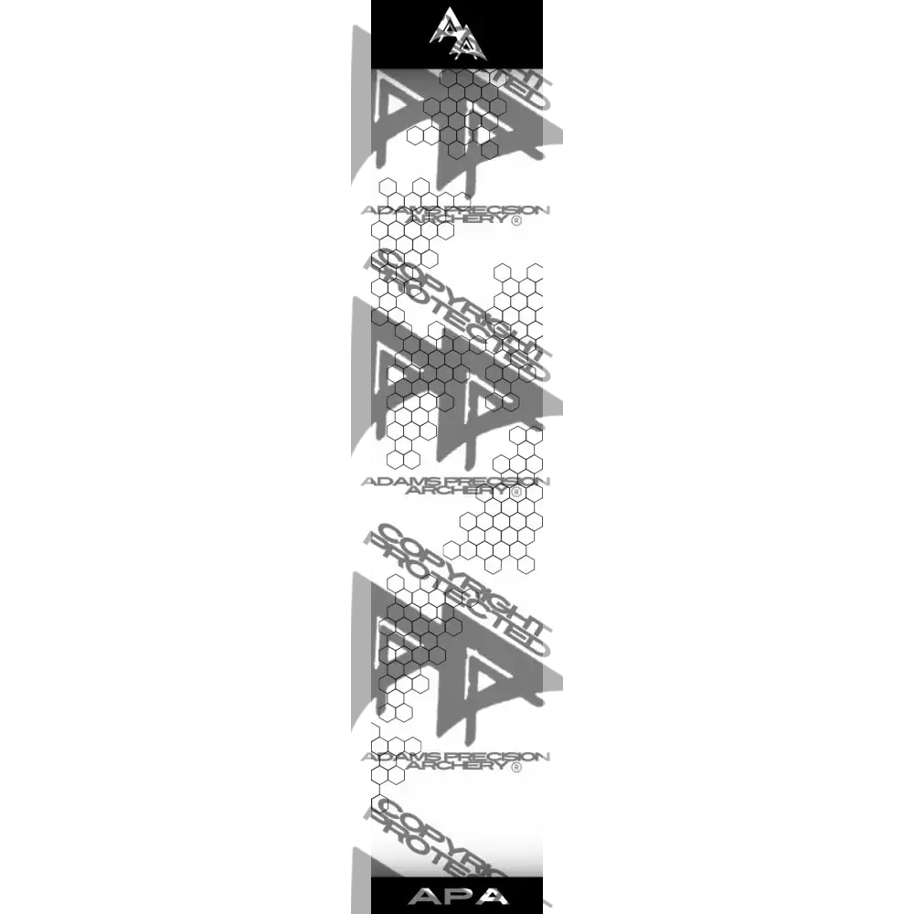 APA WHITE VANISHING HEX SERIES ARROW WRAP MATTE (STANDARD) APA HEX SERIES