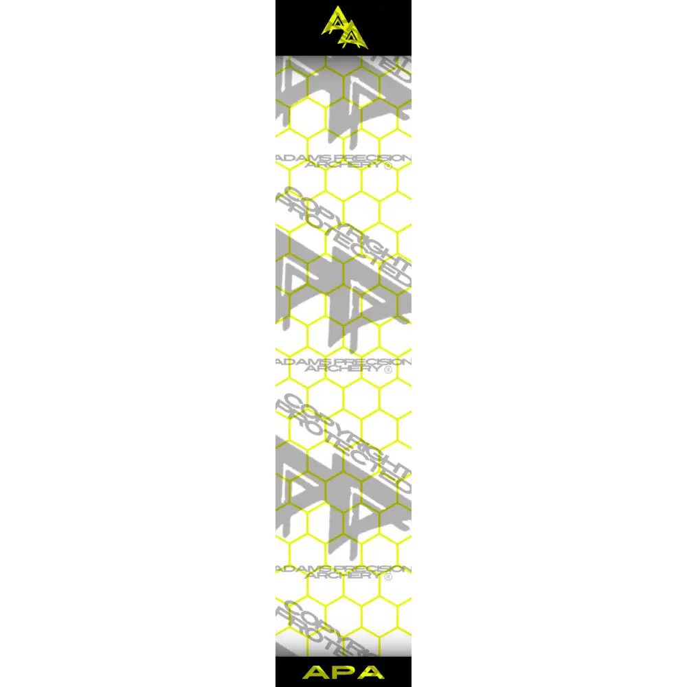 APA YELLOW OUTLINE HEX SERIES ARROW WRAP MATTE (STANDARD) APA HEX SERIES