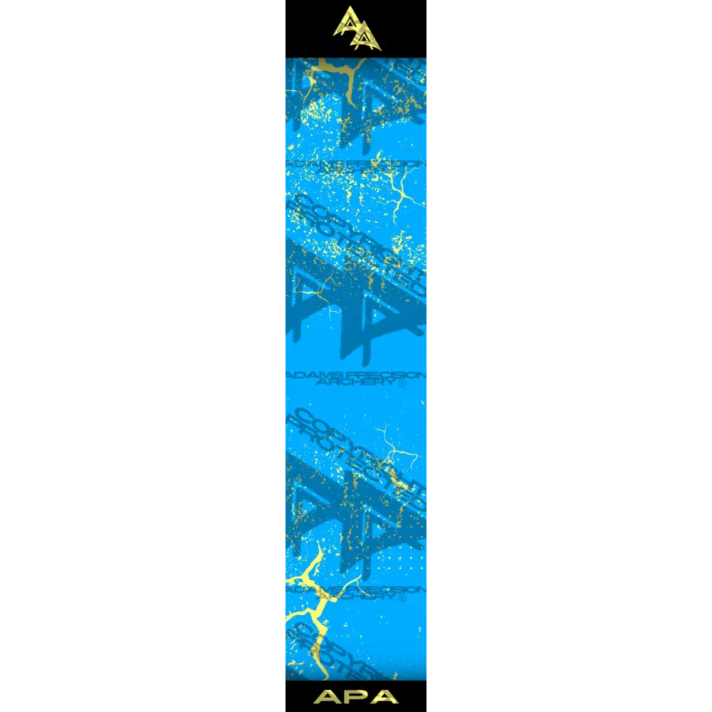 APA YELLOW SHATTERED SERIES ARROW WRAP BLUE