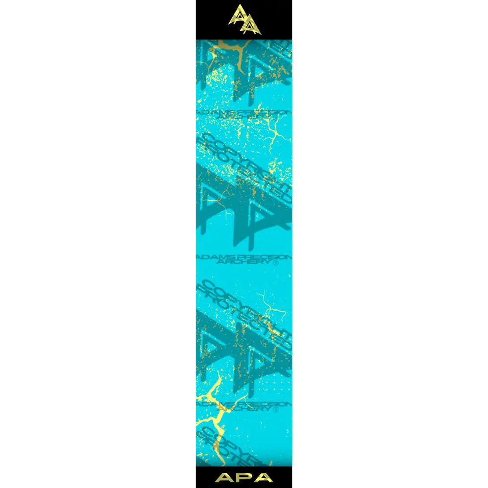 APA YELLOW SHATTERED SERIES ARROW WRAP TEAL