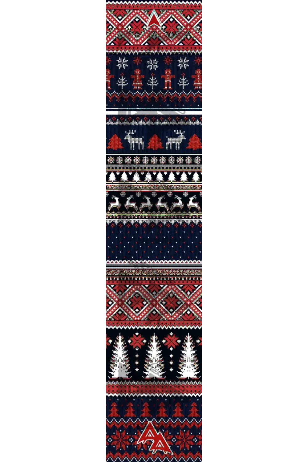 UGLY CHRISTMAS SWEATER - NAVY PATTERN