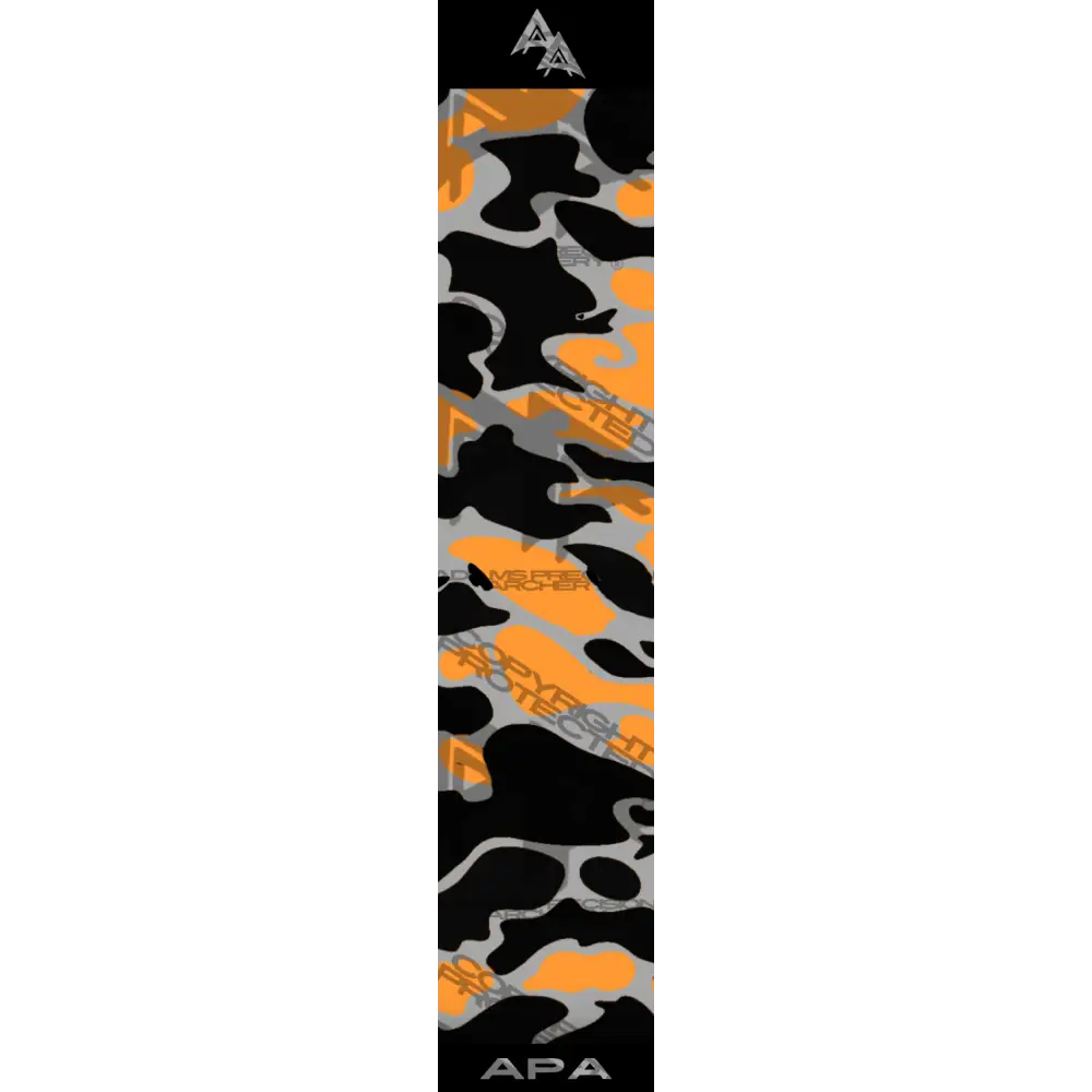 VINTAGE DUCK CAMO SERIES ARROW WRAPS - BLACK/ORANGE MATTE (STANDARD)
