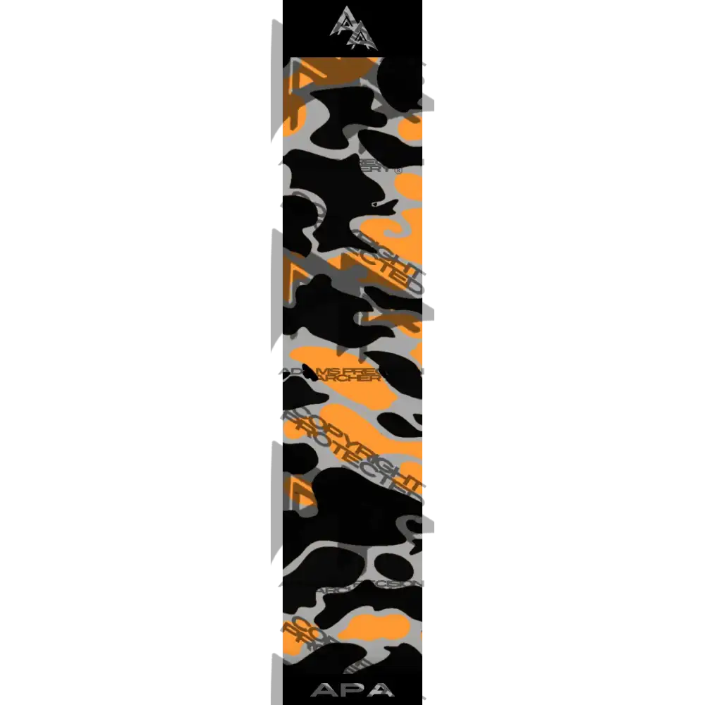 VINTAGE DUCK CAMO SERIES ARROW WRAPS - BLACK/ORANGE MATTE (STANDARD)