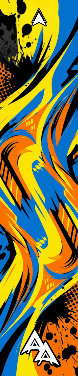 APA PATTERNS SERIES ARROW WRAPS - AI GEN ORANGE | BLUE ONE