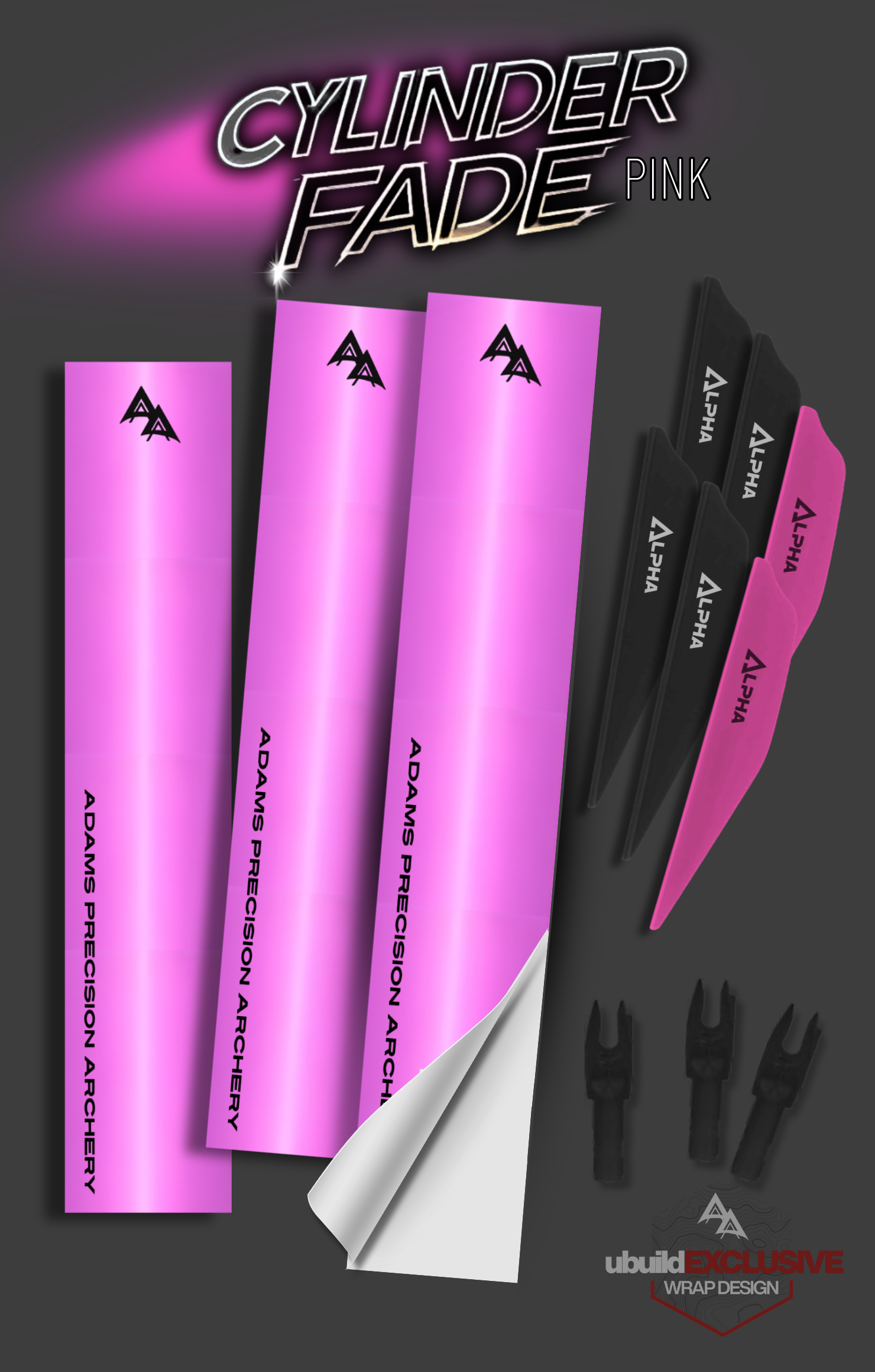 CYLINDER FADE ubuild™ KIT - PINK – ADAMS PRECISION ARCHERY