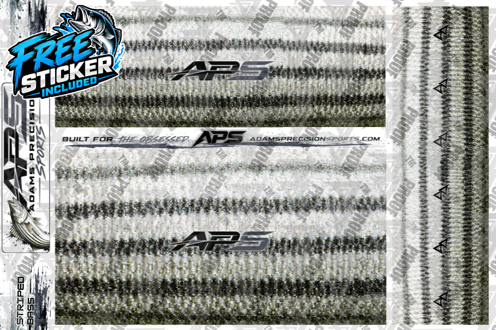 AP Sports Rod Wrap Pack - STRIPED BASS