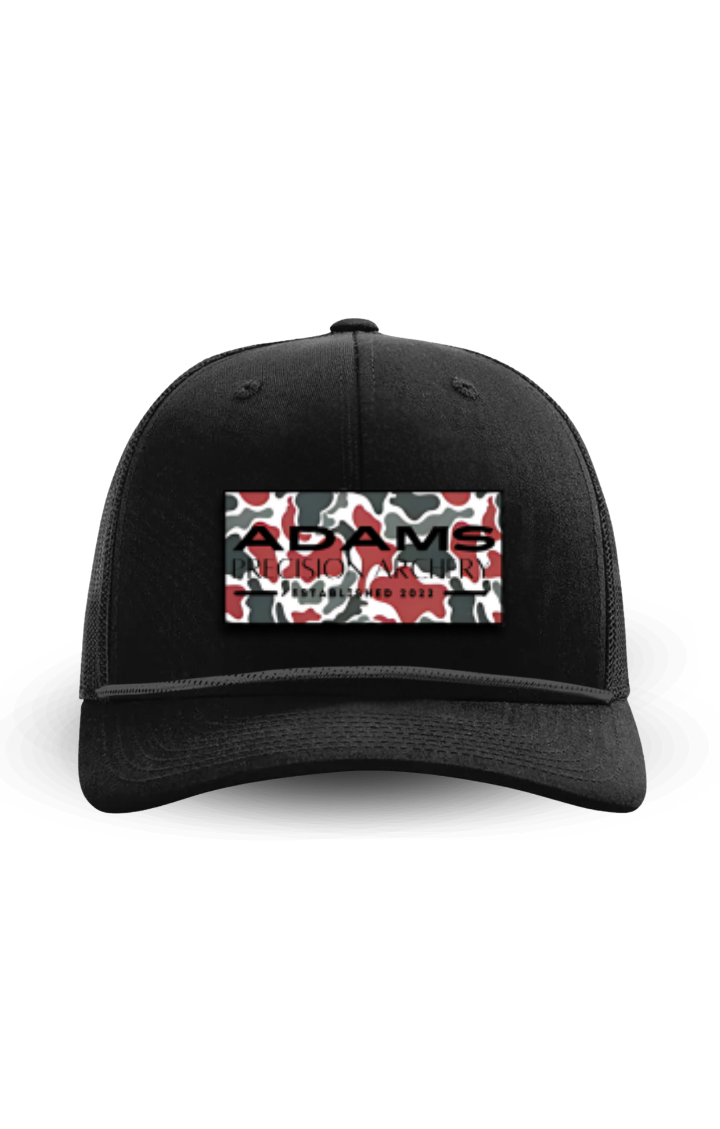 APA RICHARDSON ROPE TRUCKER HAT - RED DUCK PATCH RECTANGLE | BLACK/CHARCOAL