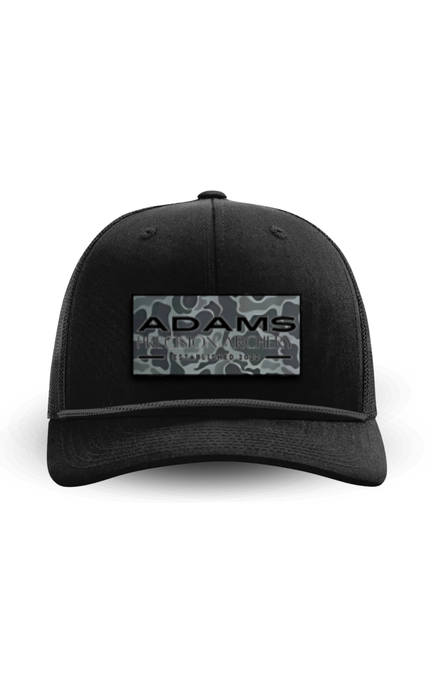 APA RICHARDSON ROPE TRUCKER HAT - GREY DUCK PATCH RECTANGLE | BLACK/CHARCOAL