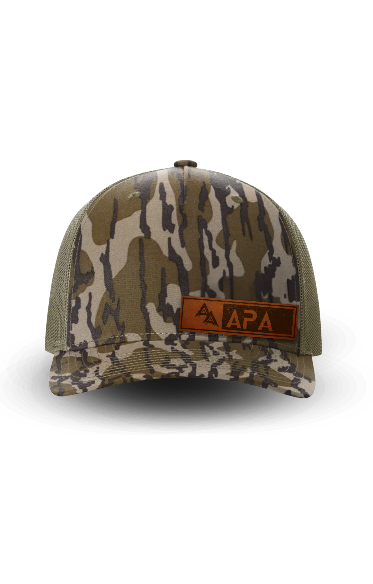 APA RICHARDSON 112 HAT - APA LOGO RECTANGLE PATCH SIDE BROWN | BOTTOMLAND