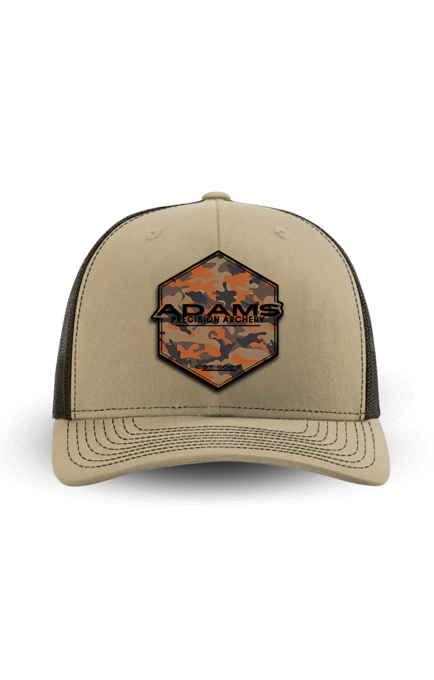 APA RICHARDSON 112 HAT - ORANGE CAMP CAMO MOUNTAIN HEX PATCH | KHAKI/COFFEE