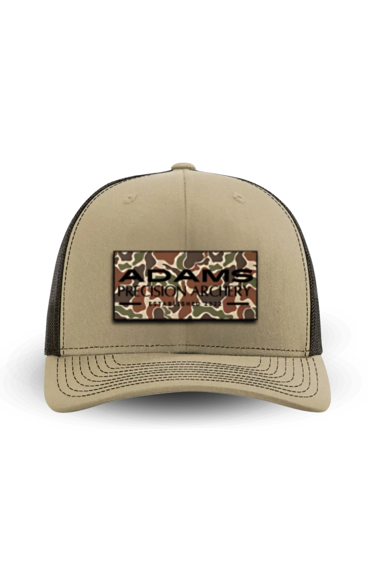 APA RICHARDSON 112 HAT - TRADITIONAL DUCK PATCH RECTANGLE | KHAKI/COFFEE