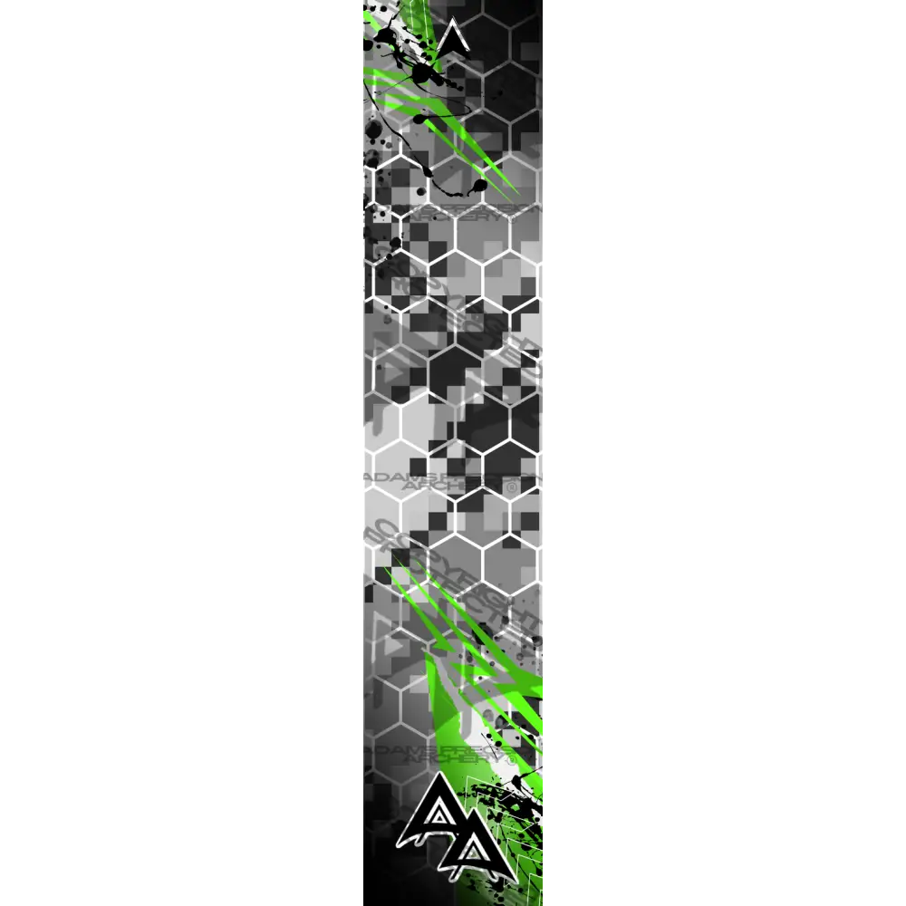 ABSTRACT DIGITAL GREY SERIES ARROW WRAPS - GREEN MATTE (STANDARD)