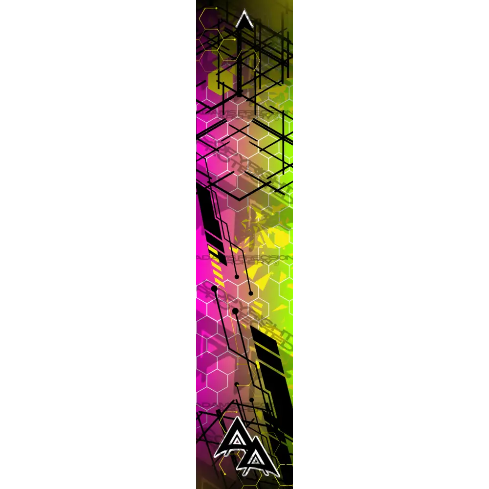 ABSTRACT HEX FADE SERIES ARROW WRAPS - PINK|GREEN MATTE (STANDARD)