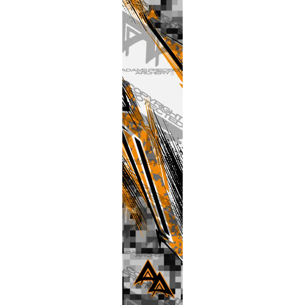 ABSTRACT SHIFTED SERIES ARROW WRAPS - ORANGE MATTE (STANDARD)