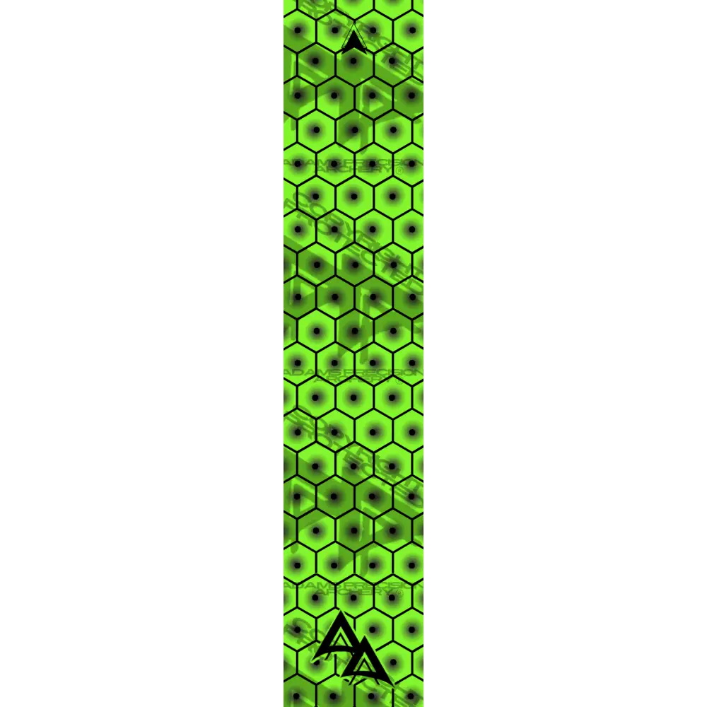APA BULLSEYE HEX SERIES ARROW WRAPS - FLO GREEN FLUORESCENT
