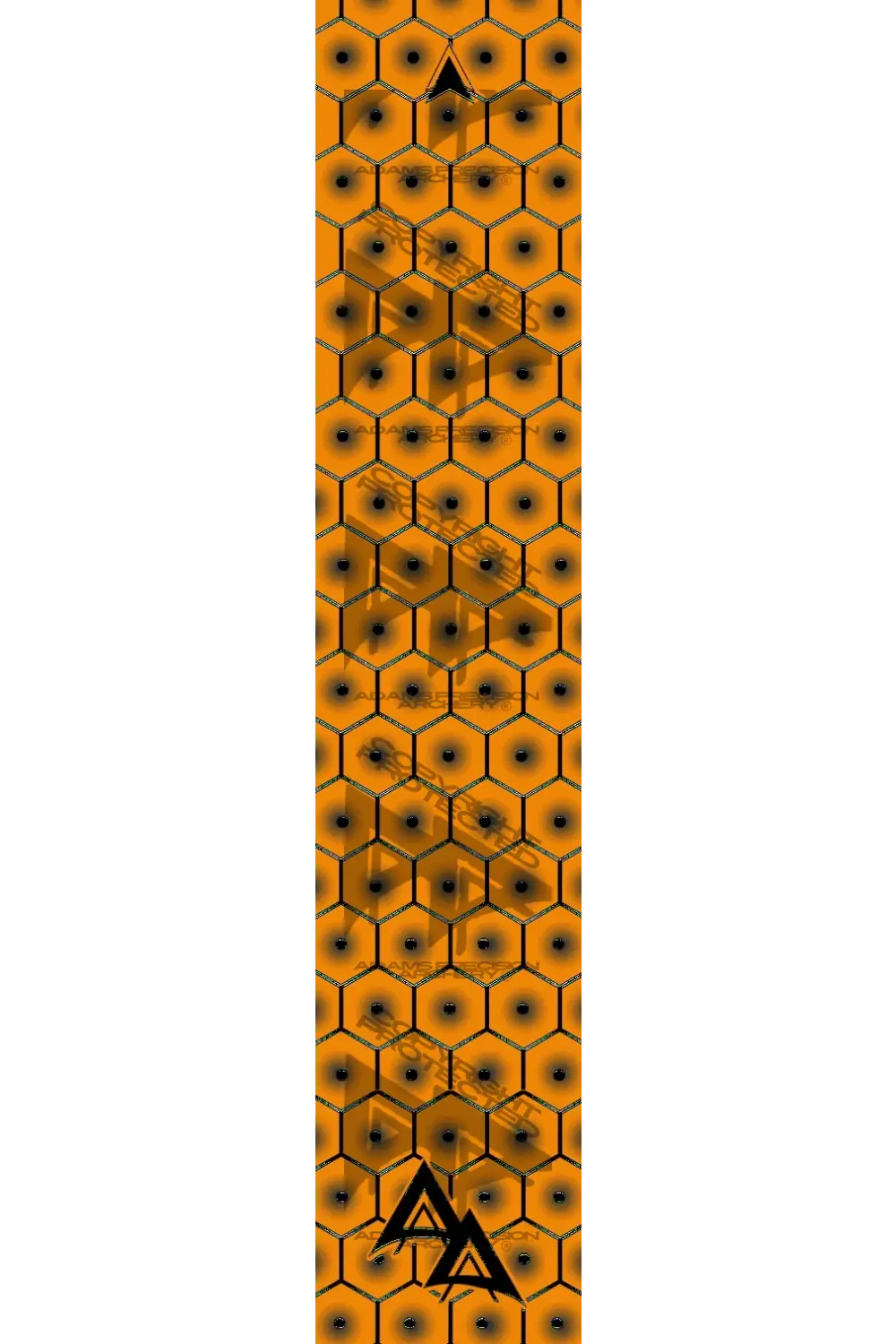 APA BULLSEYE HEX SERIES ARROW WRAPS - FLO ORANGE FLUORESCENT