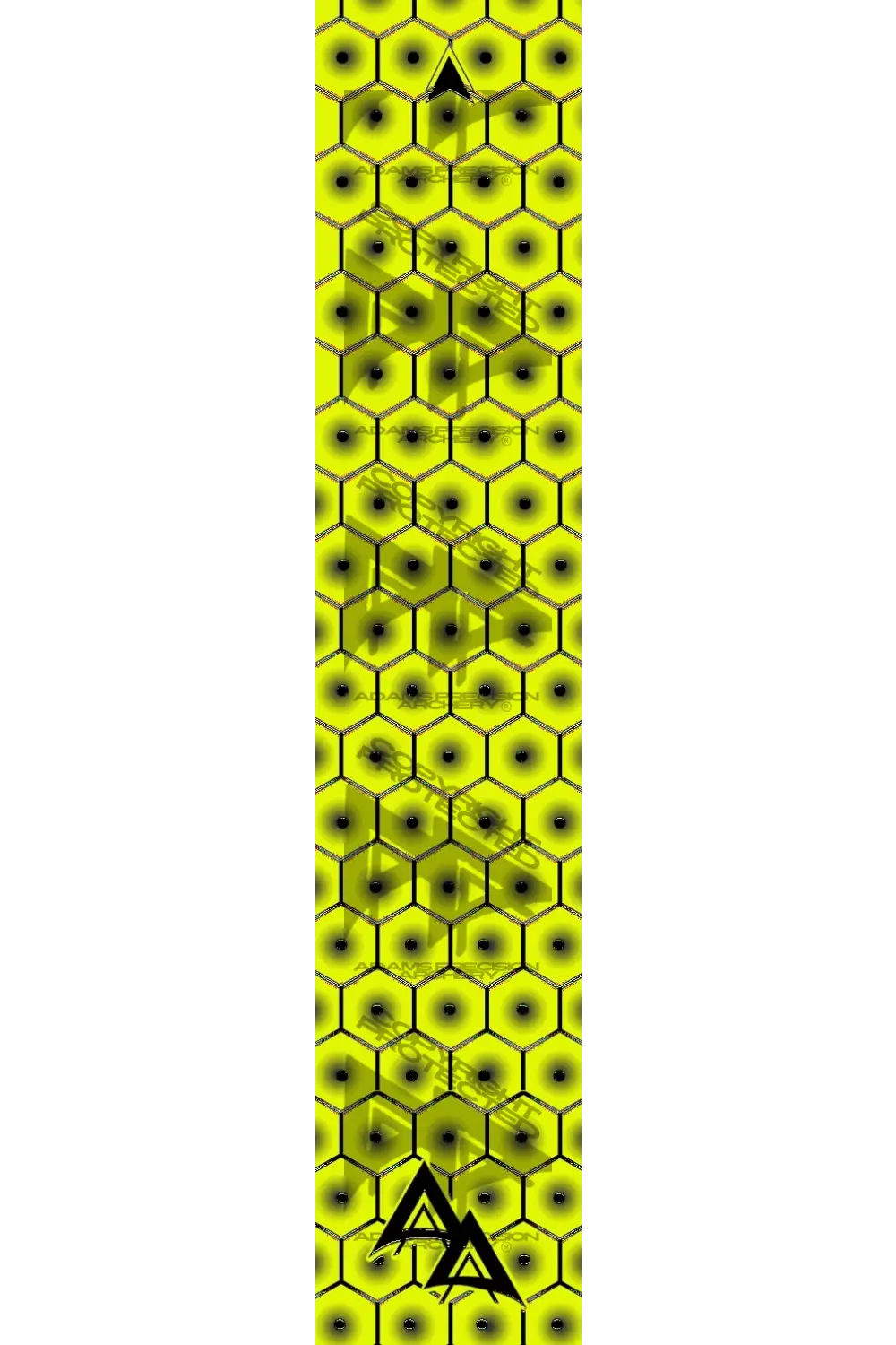 APA BULLSEYE HEX SERIES ARROW WRAPS - FLO YELLOW FLUORESCENT