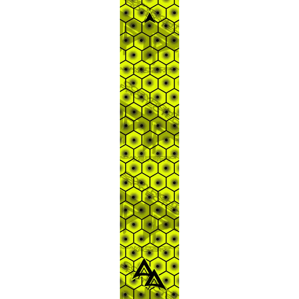 APA BULLSEYE HEX SERIES ARROW WRAPS - FLO YELLOW FLUORESCENT