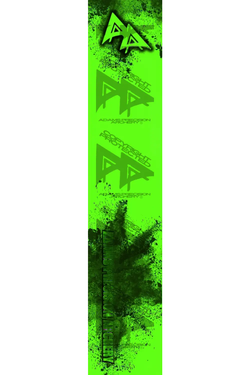 APA CONCRETE BLAST SERIES ARROW WRAPS - FLO GREEN FLUORESCENT