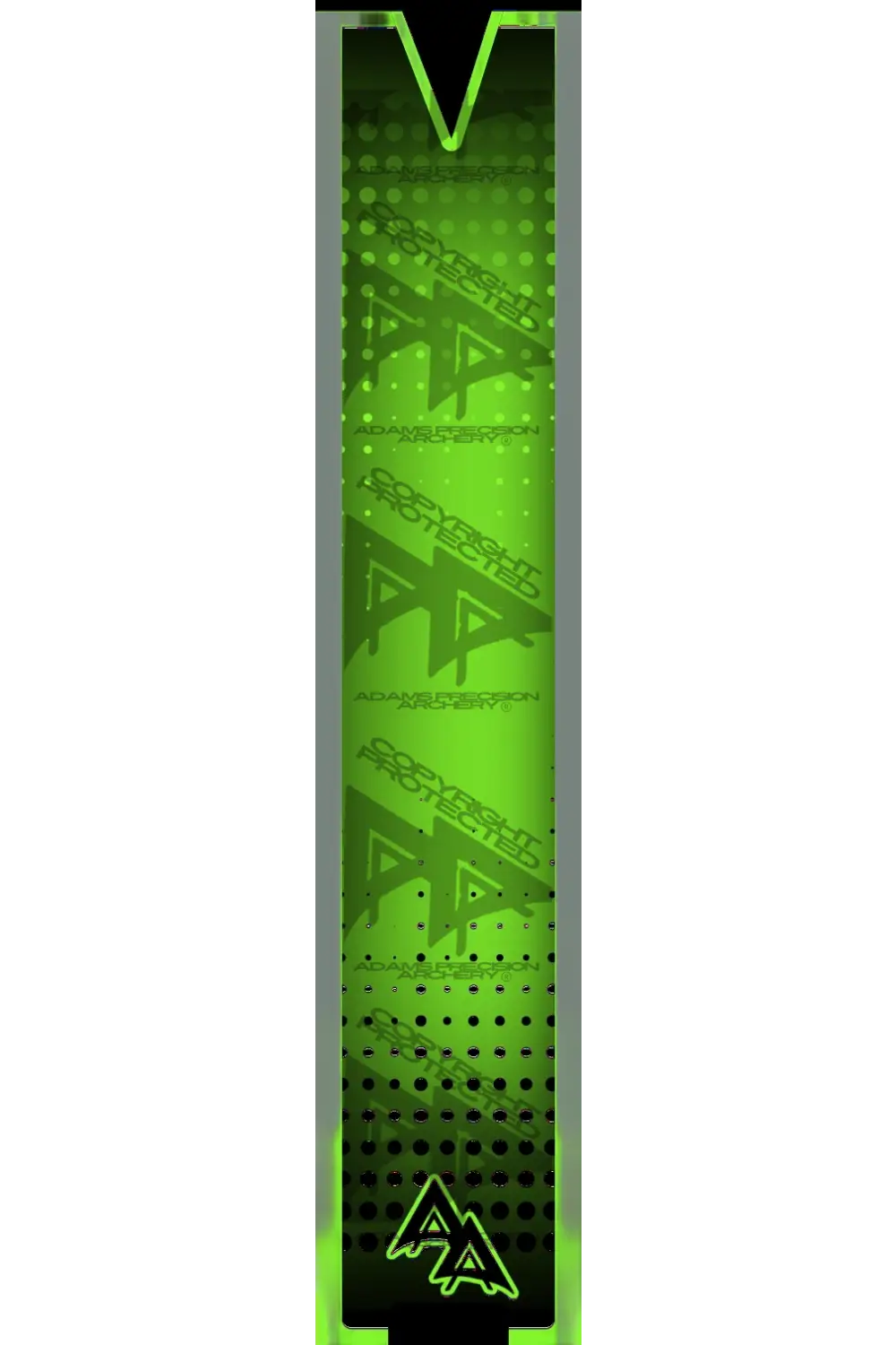 APA CUTOUT SERIES ARROW WRAPS - FLO GREEN FLUORESCENT